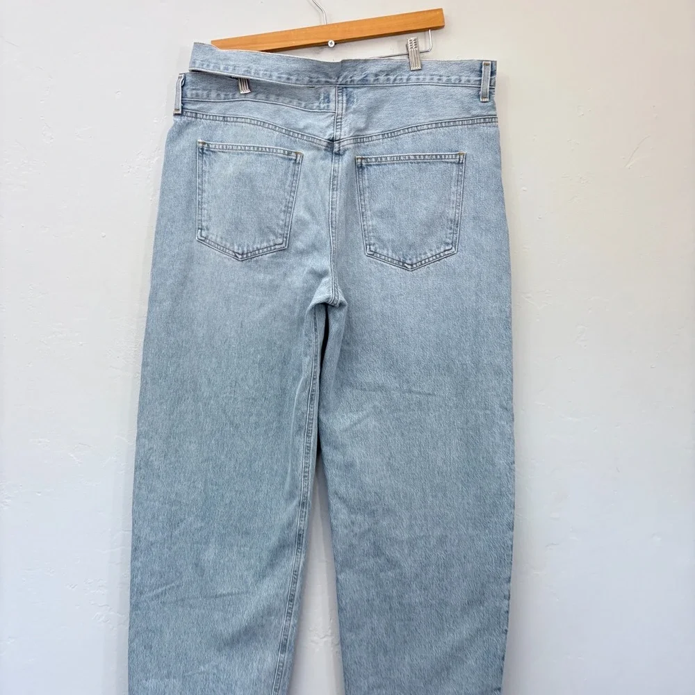 AGolde Broken Waistband Jeans Women Size 34 Blue Light Wash New - Picture 7 of 14